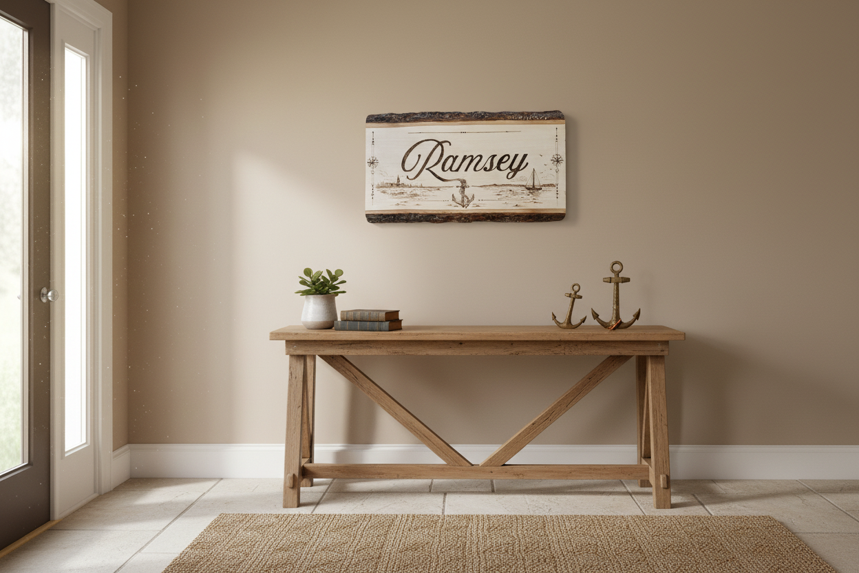 Custom hand-woodburned wood sign — personalized faith gift handmade in Maryland, USA by Scripted in Grace
