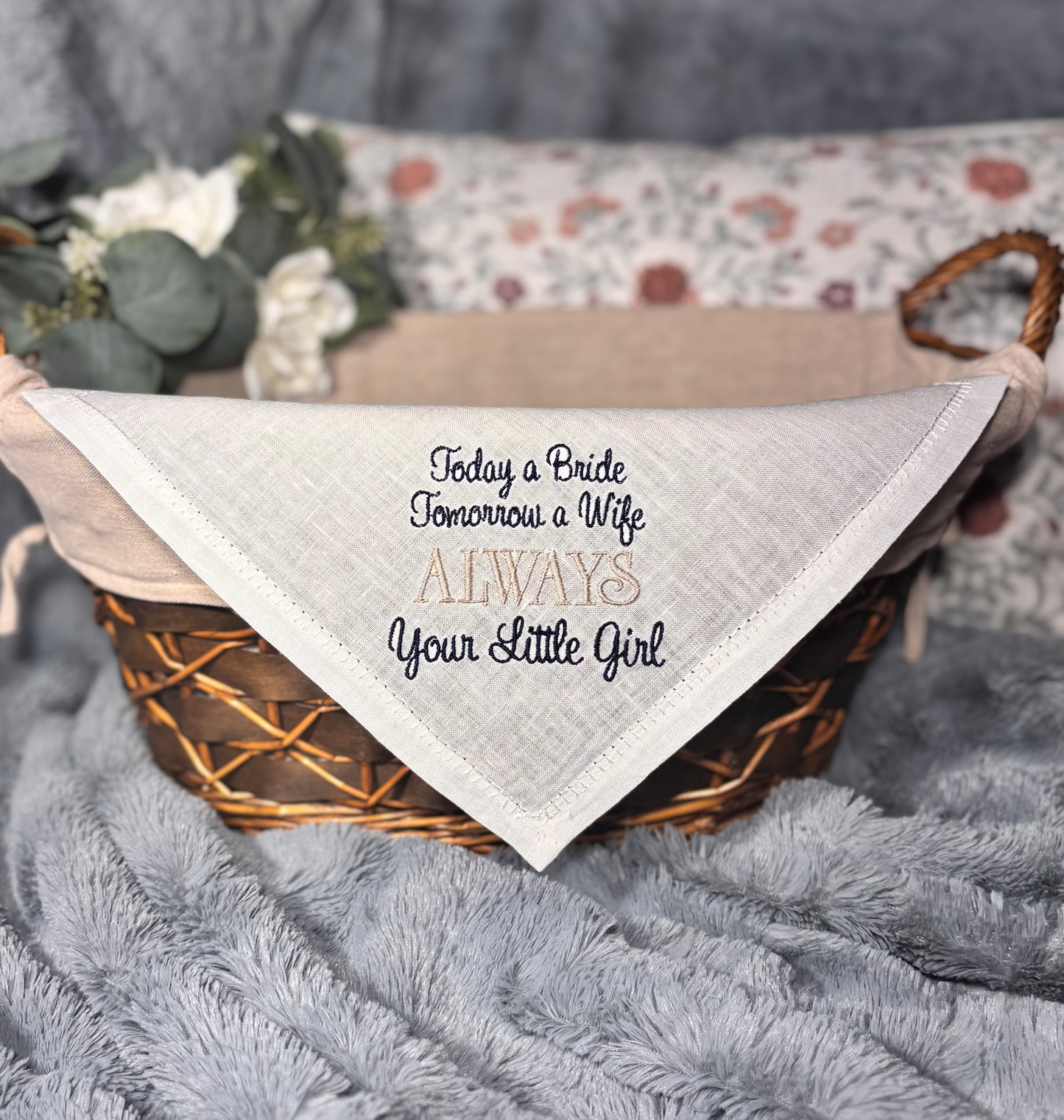 Always Your Little Girl Handkerchief | Father of the Bride Gift