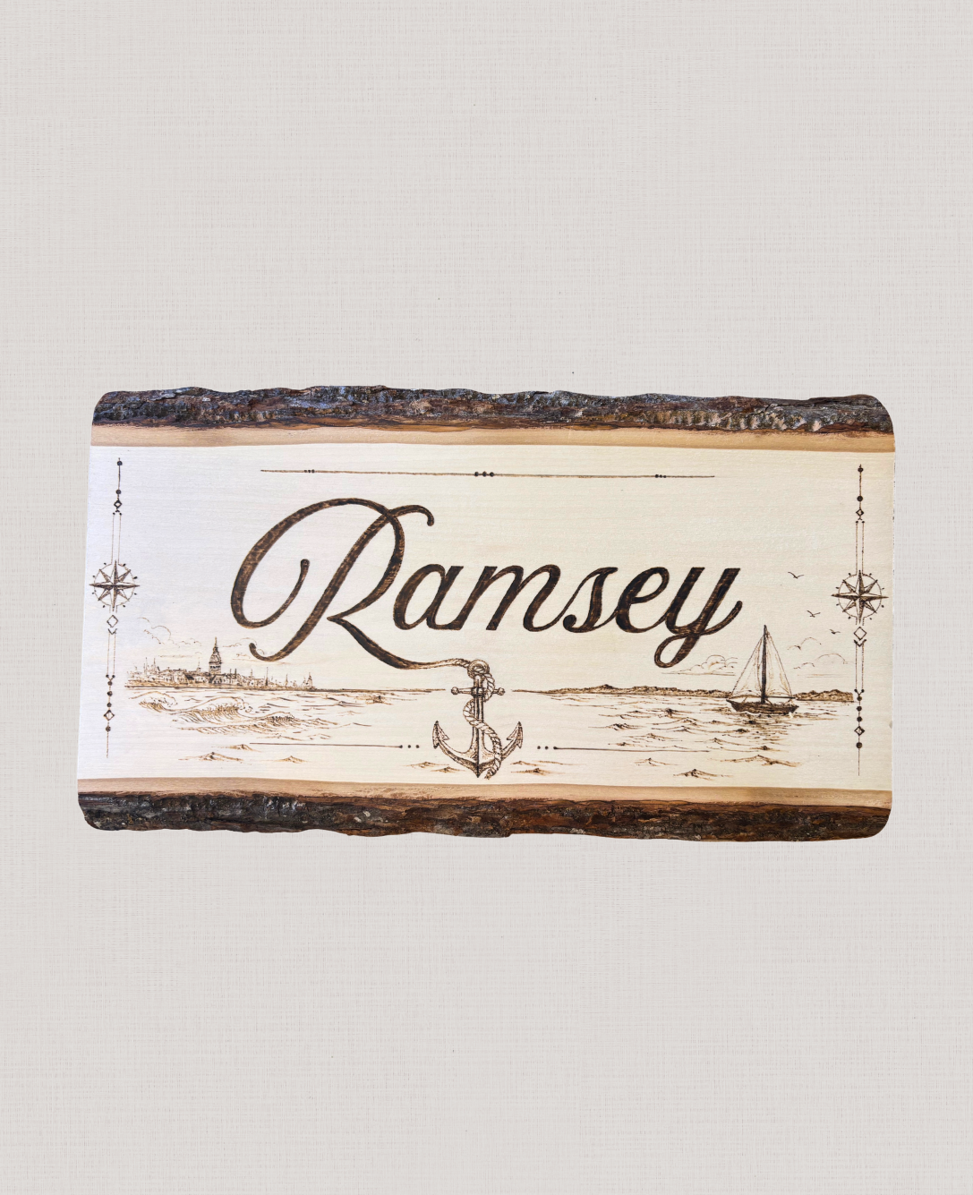 Custom hand-woodburned wood sign — personalized faith gift handmade in Maryland, USA by Scripted in Grace