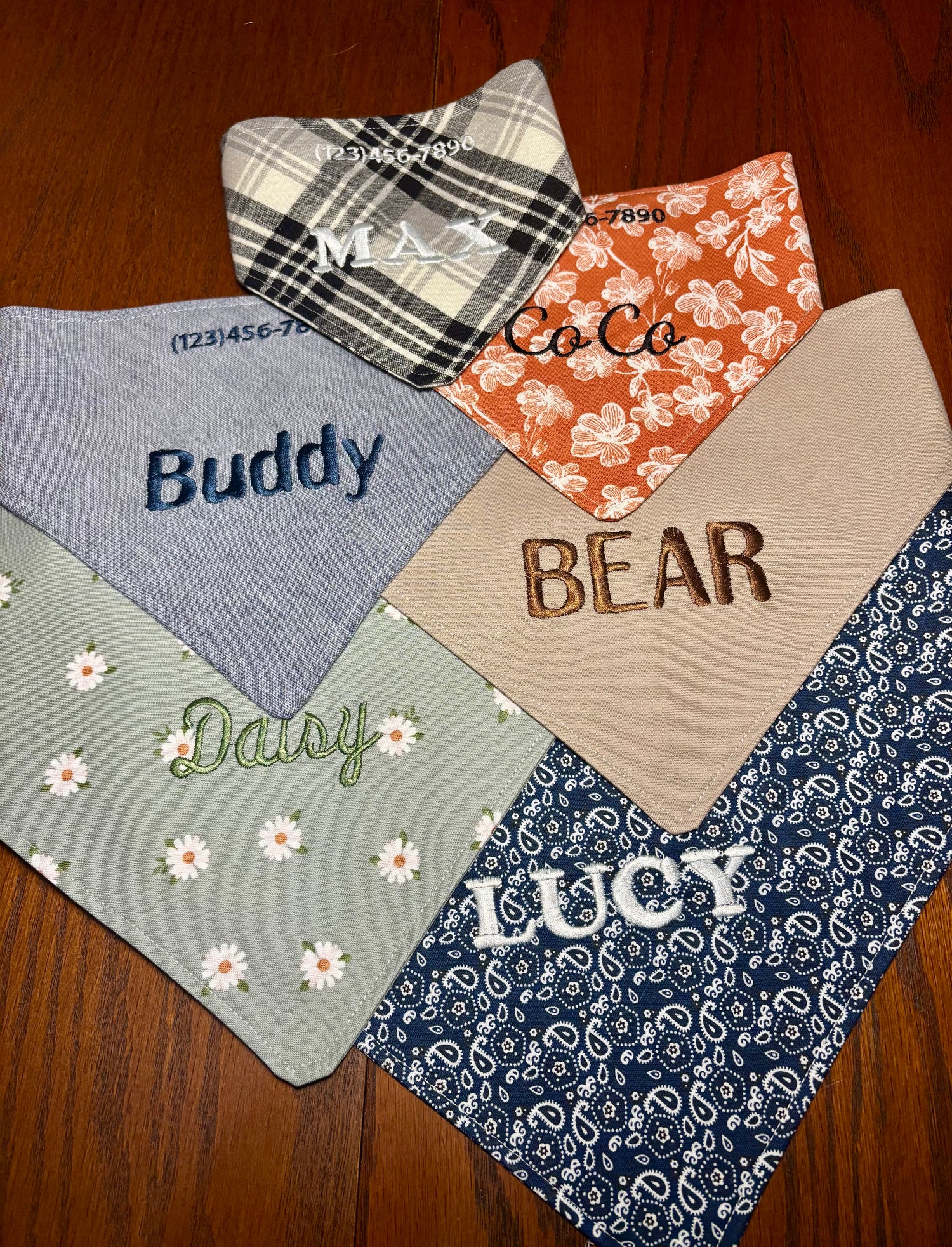 Personalized pet dog ID bandana