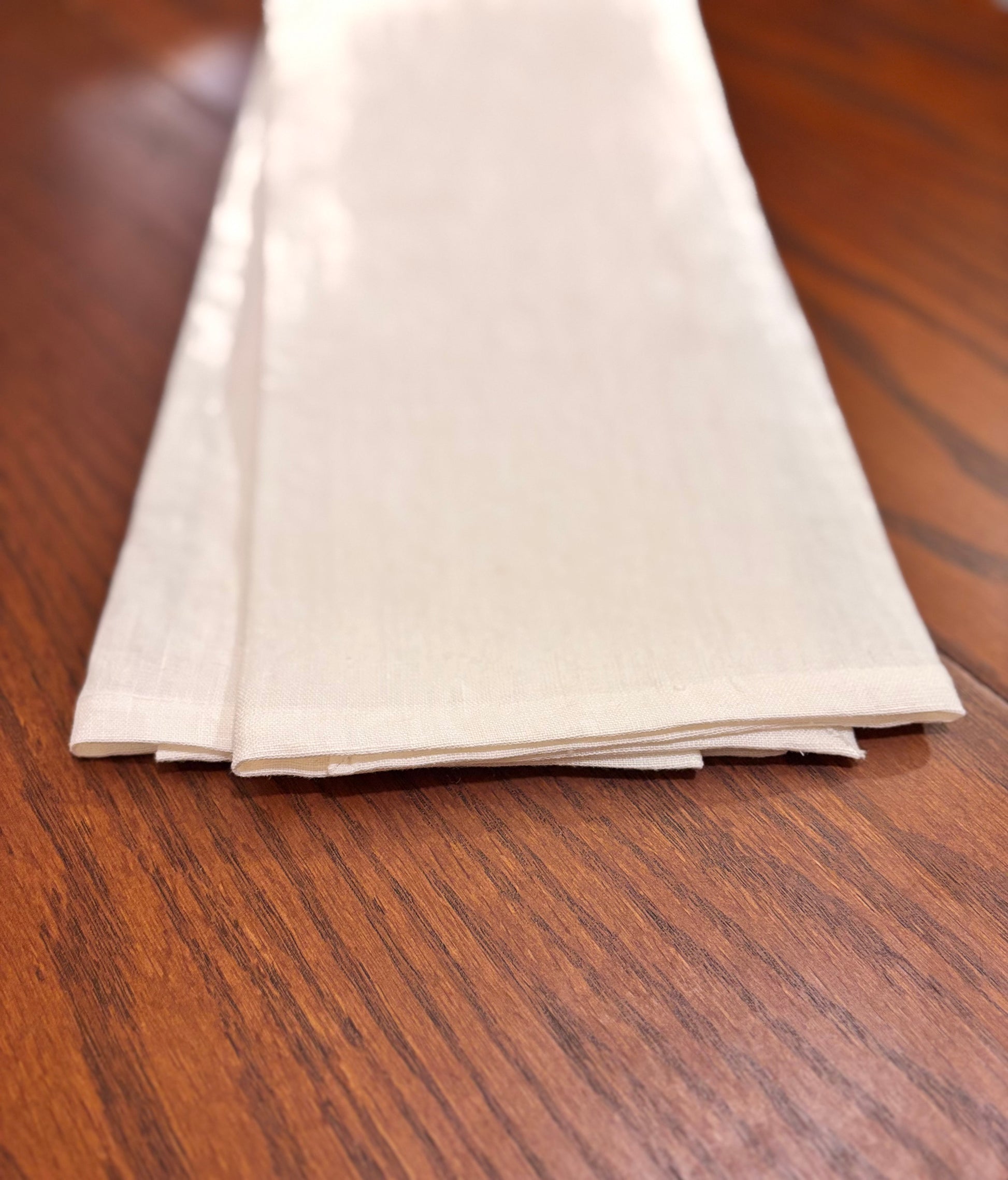 custom embroidered linen towel, hand hemmed in maryland USA