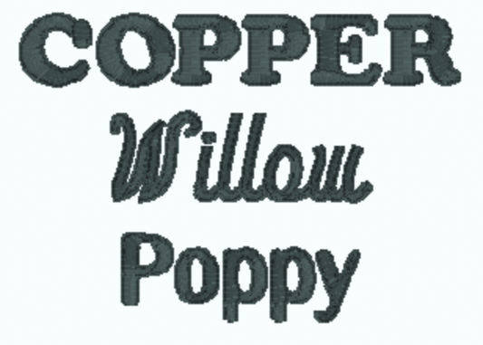 Personalized pet/Dog ID bandana font options