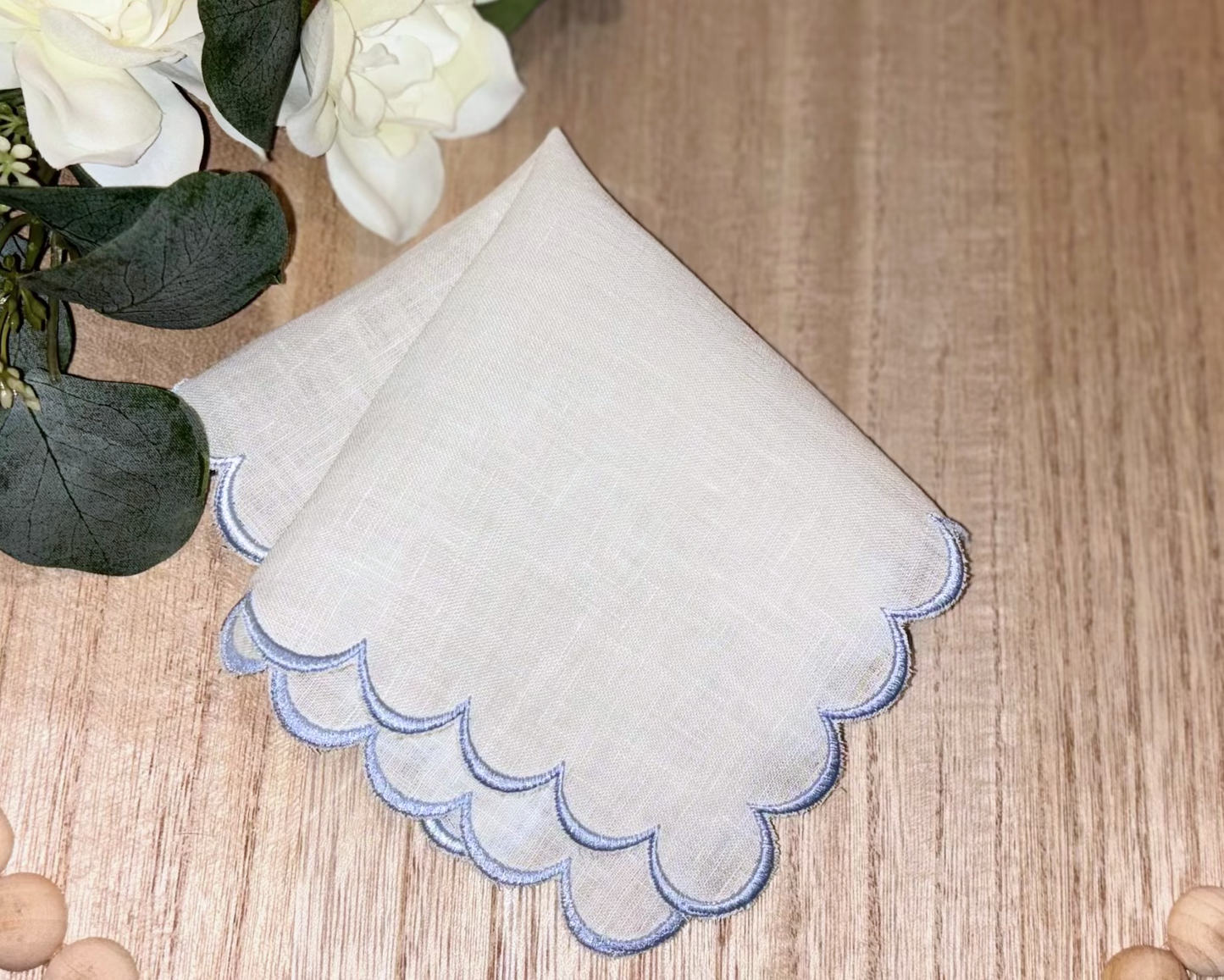 Custom Embroidered Linen Handkerchief